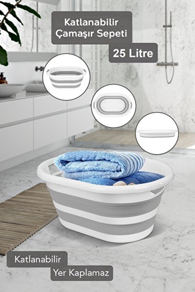 Mim Life Middle Katlanır Çamaşır Sepeti - Çok Amaçlı Düzenleyici Akordiyon Sele