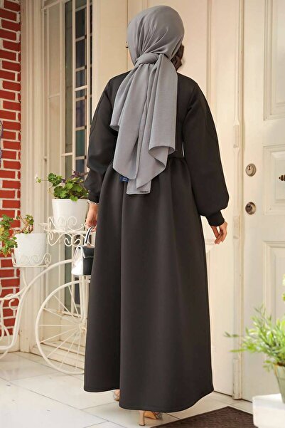 Neva Style Μαύρο Χιτζάμπ Φόρεμα Scuba 36902S