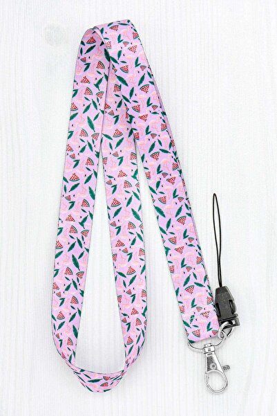 Apptakı Karpuz Meyve Desenli Yaka Kartı Boyun Askı İpi Telefon Askı İpi - ASK...
