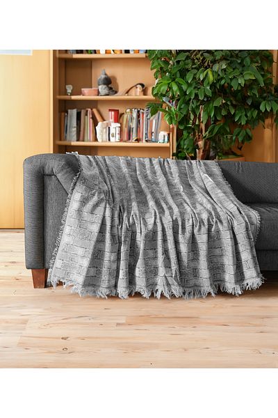Rell Home 100% Cotton Luxury Non-Slip Sofa Cover| Sofa Shawl| Multi-Purpose Cover