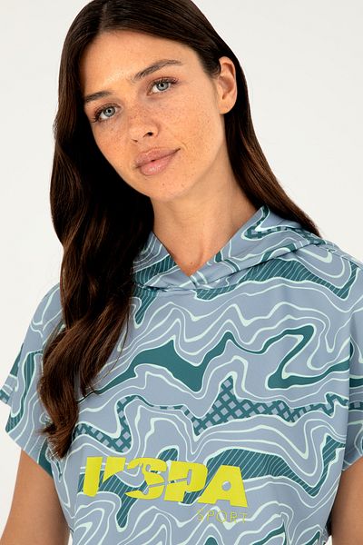 U.S. Polo Assn. Hanorac cu glugă verde închis pentru femei 50284302 -vr101