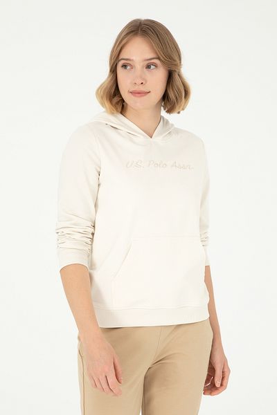 U.S. Polo Assn. Hanorac crem cu glugă pentru femei 50296947 -vr071