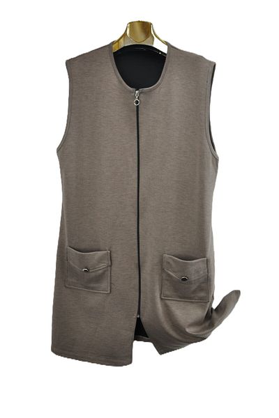 elma abone New Season Ecrin Zippered Long Vest