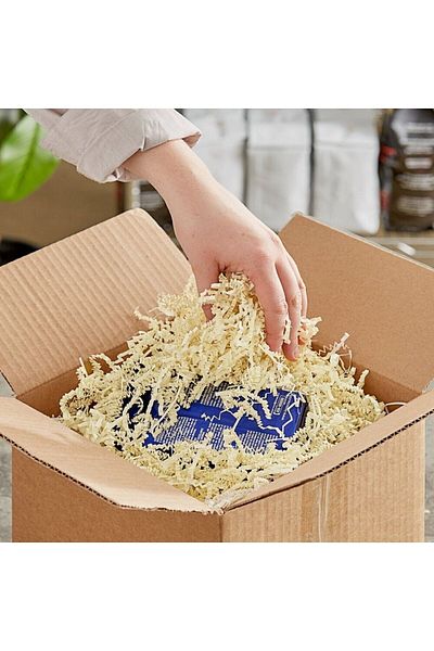 roco paper 1000Gr Cropped Paper - Box Decoration, Filling Dark Cream Zigzag Paper