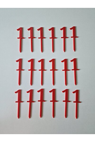 Butik هوبي كافيه 18 قطعة كب كيك أحمر عمر سنة واحدة - تزيين الكيك - مسواك (صنع...