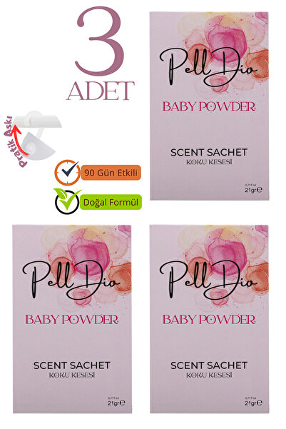 PellDio Home 3'lü Bebek Pudrası Dolap Ayakkabılık Ve Çekmece Parfümlü Kese Ko...