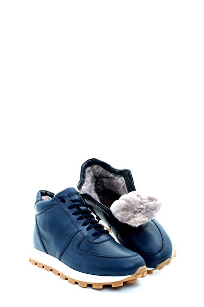 Ayakkabıhane İçi Kürklü Dışı Hakiki Deri Lacivert Erkek Bot Ah0815411711835
