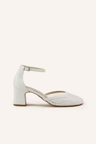 MARCATELLI Dantela albă Pantofi de mireasă din dantelă Jane