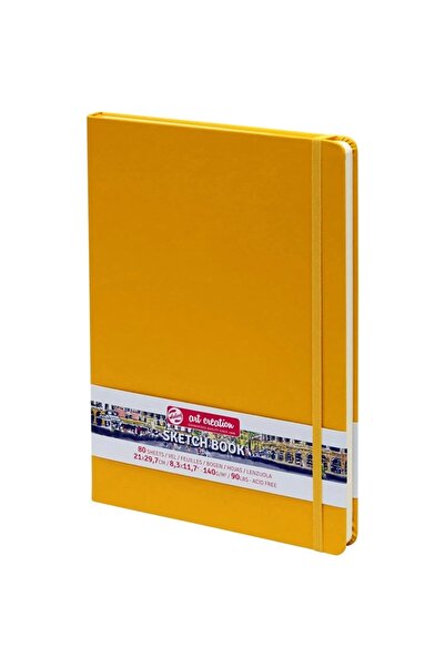 Talens Art Creatıon Sketchbook 21x30 Cm 140 Gr. 80yp. Eskiz Defteri Altın Sar...