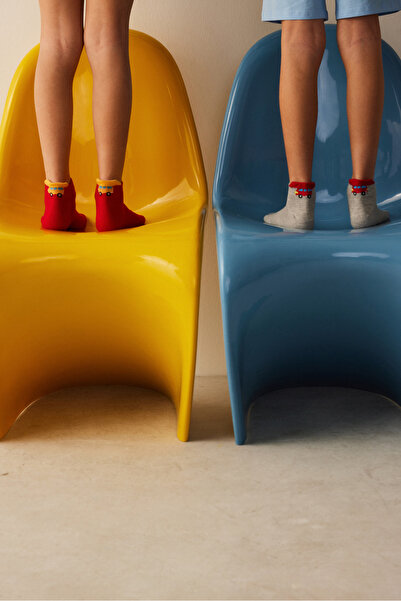 Penti Boy's Colorful Car Pattern 3-Piece Booties Socks