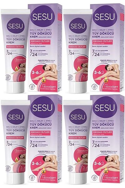 Sesu Depilatory Cream 100ml Sensitive Skin (Set of 4)