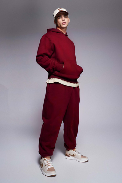 OKULCUBABA Ανδρικό χοντρό χειμερινό σετ φόρμας τζόγκερ με κουκούλα, 3 σκέλη, ...