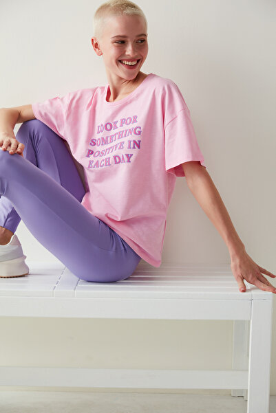 Penti Μπλουζάκι με λαιμόκοψη ροζ Crew