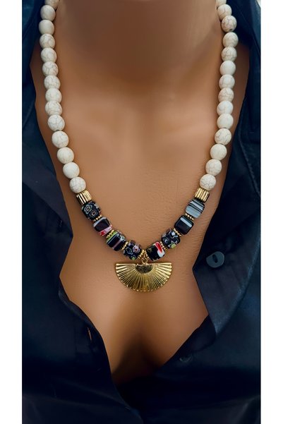 nevaastil takı & aksesuar Turquoise natural stone multiple necklace