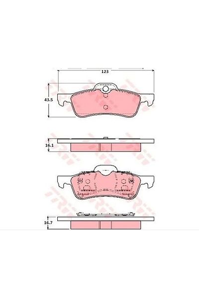 TRW Mini Cooper Paddle Disc - Compatible Back Design