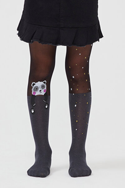 Penti Черни чорапогащи Pretty Star Panda