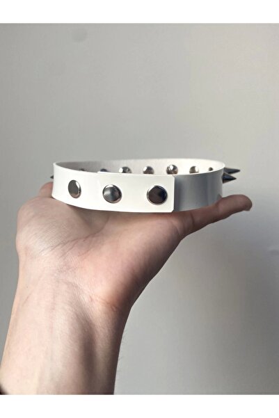 DarkellaStore Gothic Punk Spiky Spike Patent Leather Choker Neck Collar