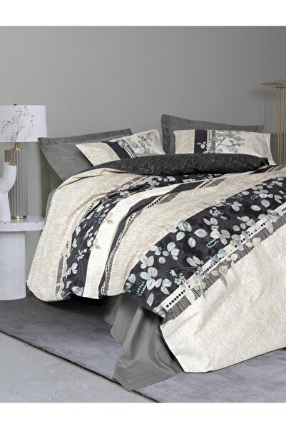 Cotton Box Ranforce lenjerie de pat pentru două persoane Lehlare Antracit