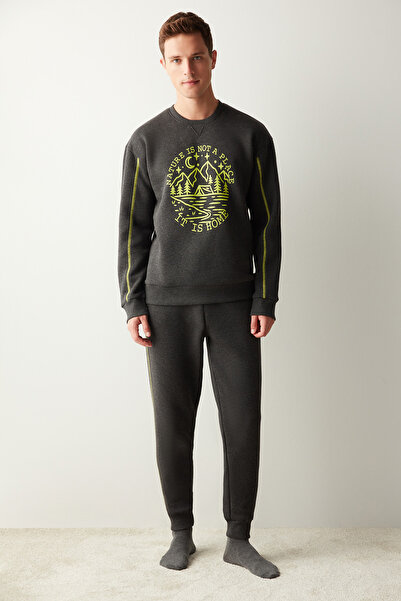 Penti Long Way Jogger Anthracite Pajama Set