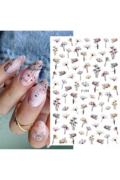 ELLEA NAIL F199 Çiçekli Tırnak Stıcker