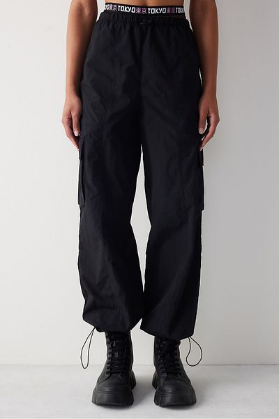 Penti Tokyo Cargo Black Trousers