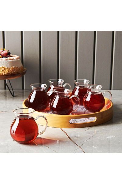 AROW Keyf-I Ala Borosilicate 6-Piece Tea Cup - 220 ml