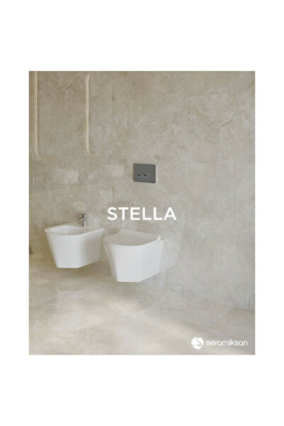 Seramiksan Stella Kanalsız Asma Klozet A121111h, Yavaş Kapak