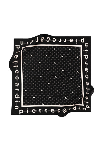 Pierre Cardin Μαύρο και άσπρο μεταξωτό μαντήλι - 8940230-311 Sura