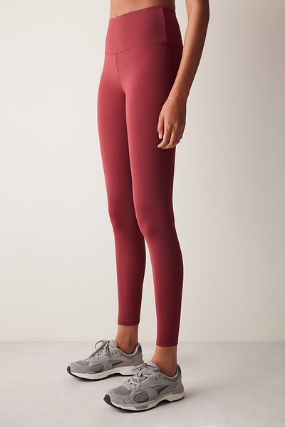 Penti Red Smooth Feel High Waist Ankle Length Leggings