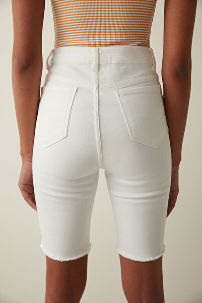 Penti Beyaz White Denim Bermuda Şort