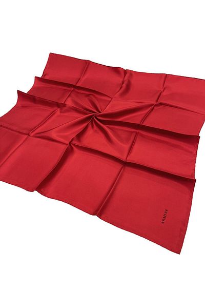 Armine Plain Silk Scarf - 211 Red Twill