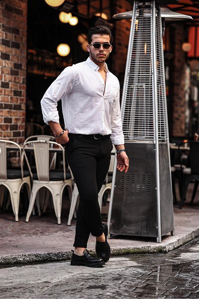Valiberta Flam Linen Single Pocket Shirt - White