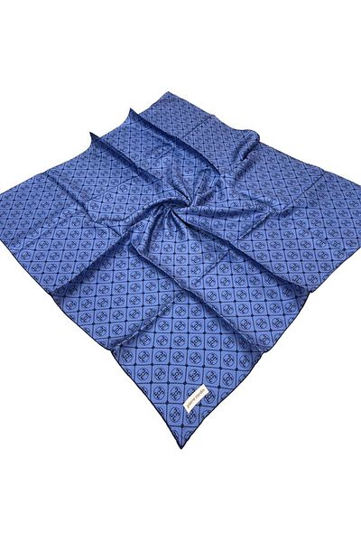 Pierre Cardin Μπλε μεταξωτό κασκόλ τζιν - 8631438-923