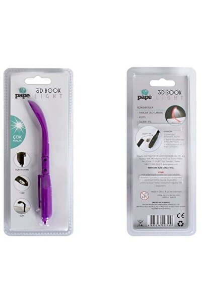 pape Ledl'li Kitap Okuma Işığı Mor
