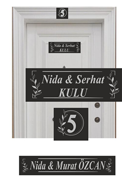 sıradışıhediyem elit model kapı isimliği  kapı numarası ve posta kutusu isimliği (azarbaycan ve arapça yazılabilir)