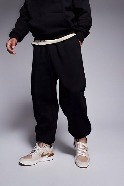 BayBayan Ανδρικό Oversize Winter Kangaroo Pocket Model Σετ απλό αθλητικό κοστούμι