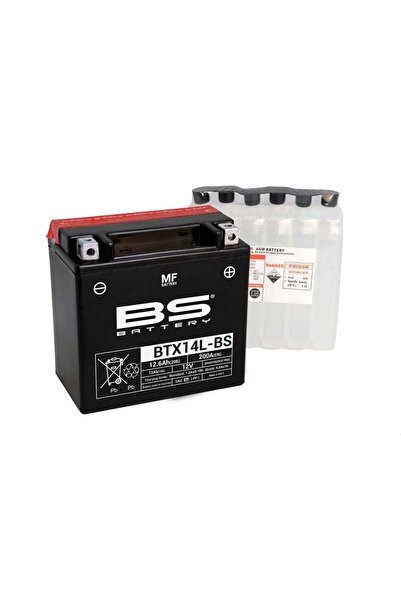 BS Btx14l- (YTX14L-) 12v-12.6 Amper 200 Cca Bakımsız Akü