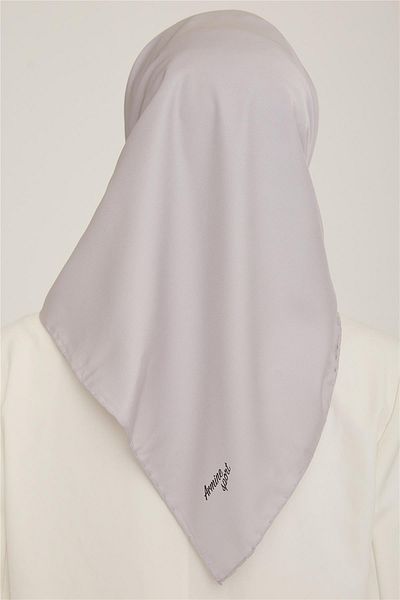Armine Ασημί Twill Απλό Κασκόλ - 766