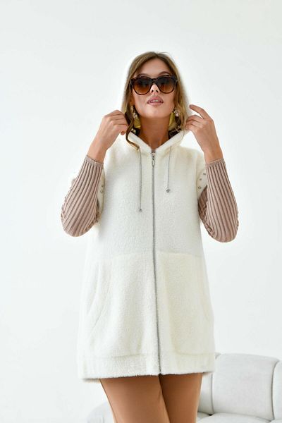 FTZ WOMEN Ecru Cashmere Stone Women's Vest - Ftz 30955