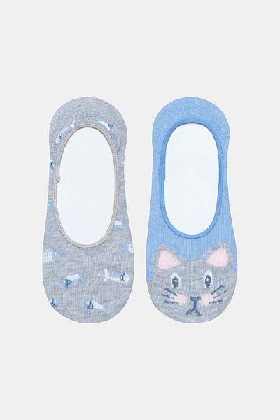 Penti Sweet Cat Blue - Set de 2 ciorapi de balerina