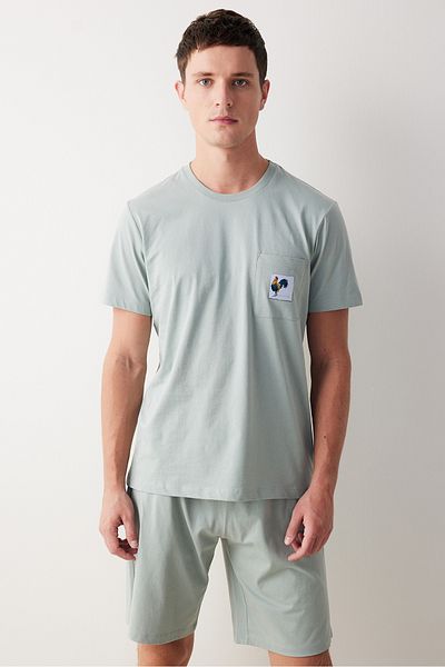 Penti Σετ πιτζάμα Rooster Light Green με σορτς