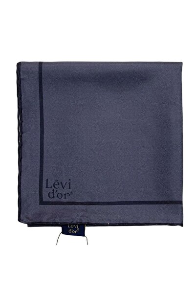 Levidor Eșarfă din mătase twill simplă cu dungi - Lavandă