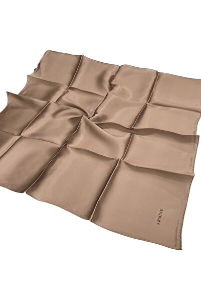 Armine Απλό μεταξωτό φουλάρι - 1276 Milky Coffee Sura