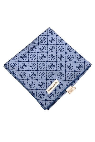 Pierre Cardin Відкритий синій шовковий шарф - 8631438-925