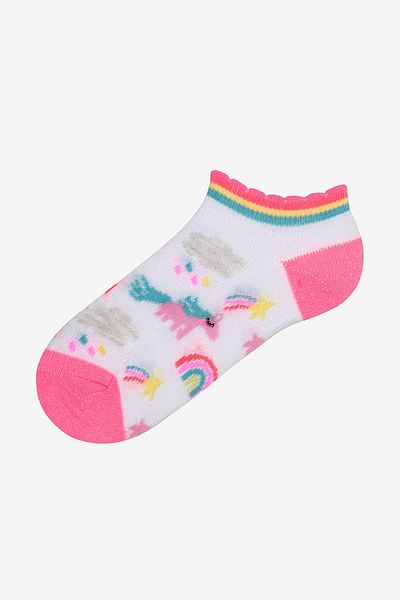 Penti Чорапи с ботуши Rainbow White от 4 части за момиче