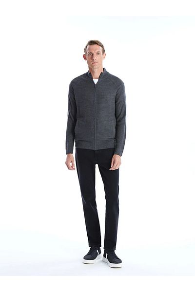 LC Waikiki LCWAIKIKI Classic Standard Fit Stand Collar Men's Knitwear Cardigan
