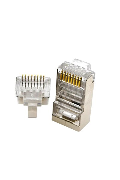 PrimeX Plus PrimeX PX-CAT660 Metal Cat6 Jak, RJ45 Metal Konnektör, Cat6 Plug Metal 100 lü Paket