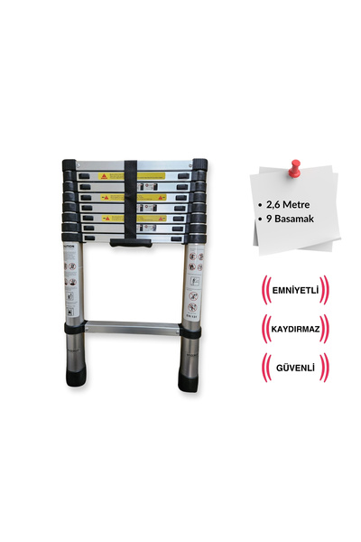 Endokon 260 Cm. Teleskobik / Teleskopik Alüminyum Merdiven