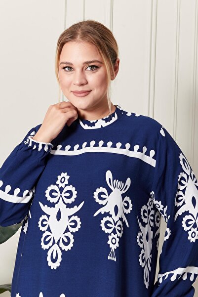 Ferace Women's Plus Size Judge Collar Dress