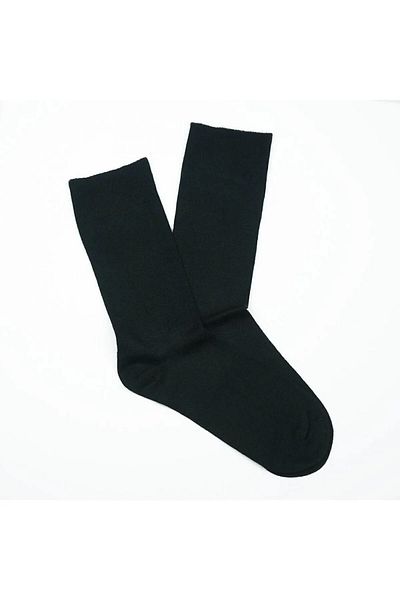SOCKSHION Мъжки памучни чорапи Milano 12 бр. Супер икономични черни, дълги памучни чорапи без шарки
